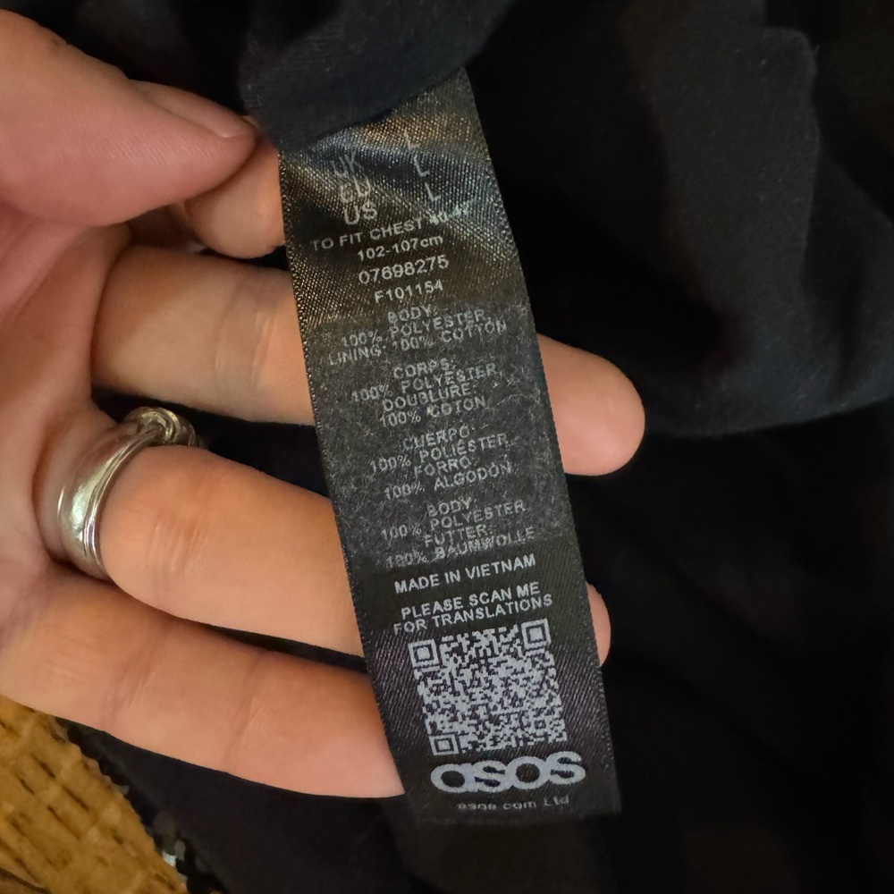 ASOS BLACK SEQUINNED POLO - Picture 3 of 7